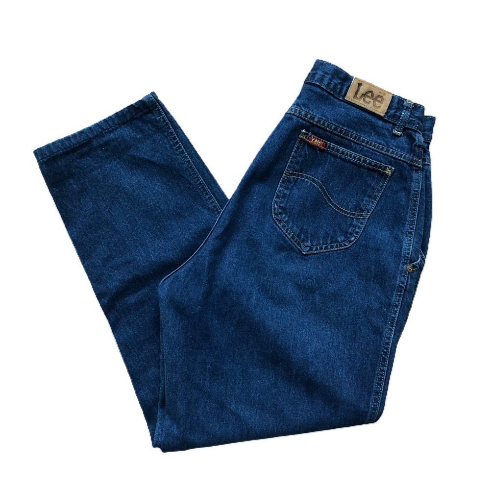 Vintage High Waisted Lee Mom Jeans Blue Sz 16 EUC